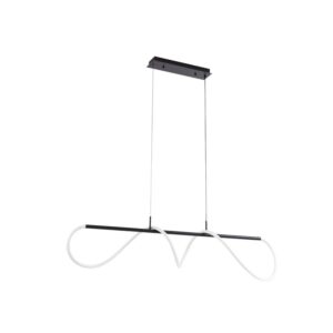 Lucande LED Kisune 10031255 Modern in Schwarz 1-flammig Wohnzimmerleuchte