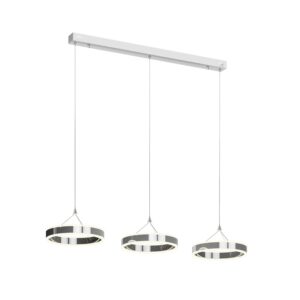 Lucande LED Lyani 9621981 Dimmbar Modern in Chrom aus Metall 3-flammig Wohnzimmerleuchte
