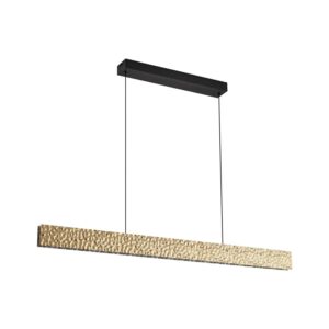 Lucande LED Nivara 10041703 Modern in Gold Messing aus Metall 1-flammig Wohnzimmerleuchte