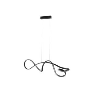 Lucande LED Rodado 10031328 Modern in Schwarz aus Aluminium 1-flammig Wohnzimmerleuchte