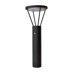 Lucande LED Solarleuchten Elario 10020299 mit Bewegungsmelder Spritzwassergeschützt Modern in Schwarz aus Aluminium 1-flammig