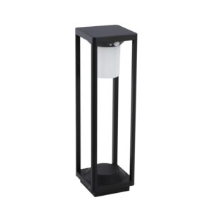 Lucande LED Solarleuchten Nilea 10020301 mit Bewegungsmelder Spritzwassergeschützt Modern in Schwarz aus Aluminium