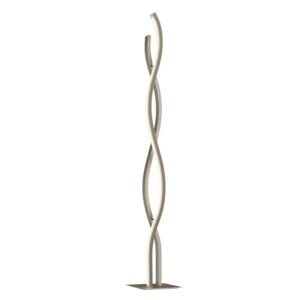 Lucande LED Stehlampe Mairia 9639183 Dimmbar Modern in Alu aus Aluminium 2-flammig Wohnzimmerleuchte