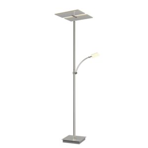 Lucande LED Stehlampe Parthena 9624291 Dimmbar Modern in Alu aus Metall 3-flammig Wohnzimmerleuchte