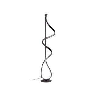 Lucande LED Stehlampe Rodado Modern in Schwarz aus Aluminium 1-flammig  Wohnzimmerleuchte