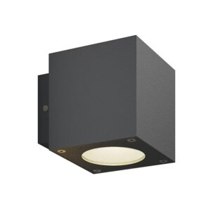 Lucande LED Wandleuchte Außen Jarno 9616007 Spritzwassergeschützt Modern in Schwarz aus Aluminium 2-flammig