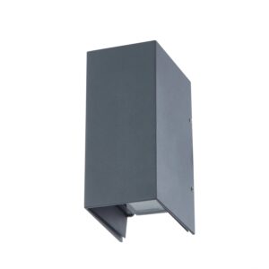 Lucande LED Wandleuchte Außen Kimian 9969005 Spritzwassergeschützt Modern in Schwarz aus Aluminium 2-flammig