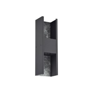 Lucande LED Wandleuchte Außen Lavrin 10025887 Spritzwassergeschützt Modern in Schwarz aus Aluminium 2-flammig