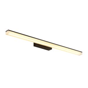 Lucande LED Wandleuchte Wandlampe Bad Lisana 9627110 Spritzwassergeschützt Modern in Schwarz aus Metall 1-flammig Badezimmerleuchte