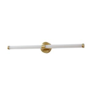 Lucande LED Wandleuchte Wandlampe Bad Melisa 10041686 Spritzwassergeschützt Modern in Gold Messing aus Glas 1-flammig Badezimmerleuchte