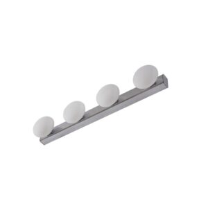 Lucande LED Wandleuchte Wandlampe Bad Myrra 10020130 Spritzwassergeschützt Modern in Chrom aus Aluminium 4-flammig Badezimmerleuchte