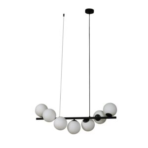 Lucande Pendelleuchte Isandro 10025875 Design Modern in Schwarz aus Metall 7-flammig G9 Wohnzimmerleuchte