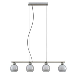 Lucande Pendelleuchte Kaiya 9639562 Modern in Alu aus Metall 4-flammig E14 Wohnzimmerleuchte