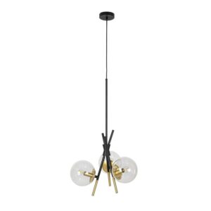 Lucande Pendelleuchte Sotiana 9639634 Design Modern in Schwarz aus Metall 3-flammig E14 Wohnzimmerleuchte