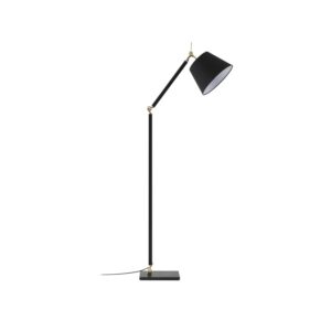 Lucande Stehlampe Marvaine 10020452 in Schwarz aus Metall 1-flammig E27 Wohnzimmerleuchte