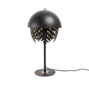 Lucande Tischlampe Aparas 9639646 Design Modern in Schwarz aus Metall 1-flammig E27 Wohnzimmerleuchte