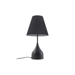 Lucande Tischlampe Luoti 10020438 Modern in Schwarz aus Metall 1-flammig E27 Wohnzimmerleuchte