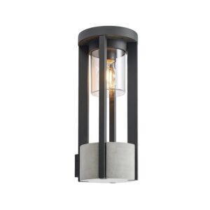 Lucande Wandleuchte Außen Overa 9619300 Spritzwassergeschützt Modern in Alu aus Aluminium 1-flammig E27