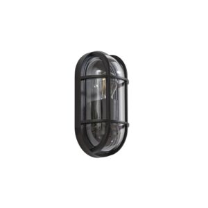 Lucande Wandleuchte Außen Serine 10020326 in Schwarz aus Aluminium 1-flammig E27