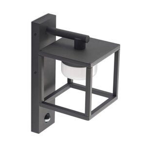 Lucande Wandleuchte Außen Timio 9619309 mit Bewegungsmelder Spritzwassergeschützt Modern in Alu aus Aluminium 1-flammig GX53