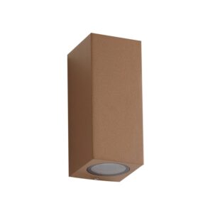 Lucande Wandleuchte Außen Xava 10035247 Modern in Braun aus Aluminium 2-flammig GU10