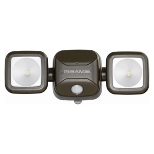 Mr. Beams MB3000 LED-Batterie-Außenwandleuchte mit Bewegungsmelder Braun