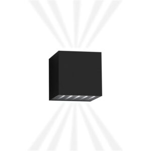 NETTLIFE 2 Stück LED-Wandleuchten für Innen und Außen Schwarz IP65 Wasserdicht 3000 K Kaltweiß Up-Down-Licht 10 W