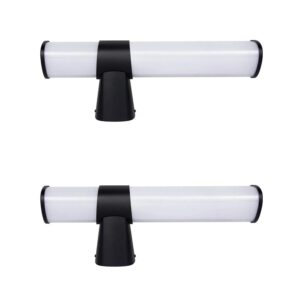 NETTLIFE 2er Set Wandleuchte aus Kunststoff Schwarz