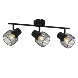 NETTLIFE Deckenleuchte aus Metall L50cmSchwarz