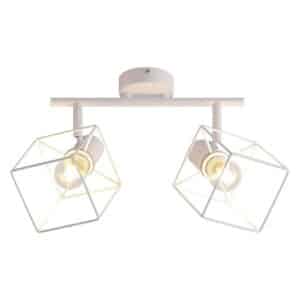 NETTLIFE Deckenstrahler aus Metall 2xE14 Weiß NETTLIFE Deckenstrahler aus Metall L41cm Weiß 2-flammig