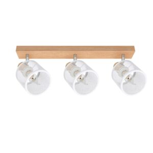 NETTLIFE Deckenstrahler aus Wood 3xE14 Weiß