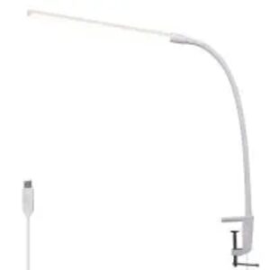 NETTLIFE LED Schreibtischlampe Tageslichtweiß Klemmlampe mit 3 Farbtemperaturen 5 Helligkeitsstufen USB Flexibel 5W