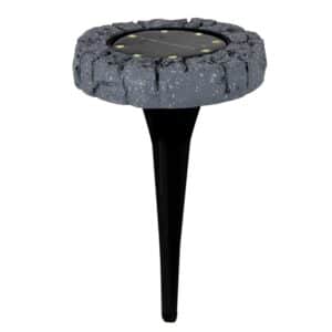 Näve LED-Solar-Boden-Erdspieß Kian Grau Ø 12 cm x 12