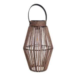 Näve LED-Solarleuchte Korbinian Natur Dunkel Ø 18 cm x 30 cm