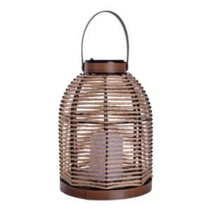 Näve LED-Solarleuchte Korbinian Natur Ø 21 cm x 29 cm