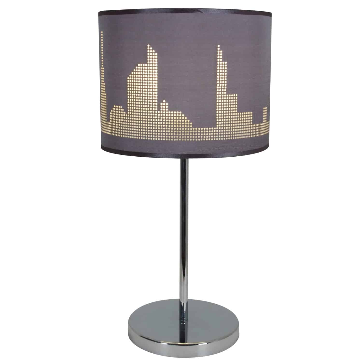 Näve Tischleuchte Manhatten Grau Ø 28 cm x 53 cm