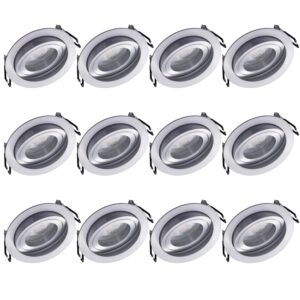 Oktaplex 12er Set Einbauleuchte Aluminium Lyon Schwenkbar 3-Stufen Dimmbar 2700K Warmweiß 380lm 4