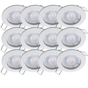Oktaplex 12er Set Einbauspot Sedan Stufenlos Dimmbar Neutralweiß 4000K 370lm 4