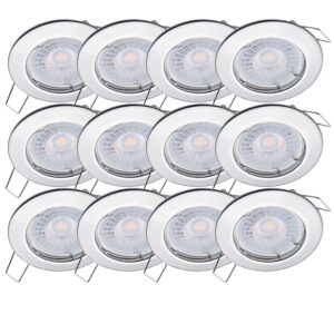 Oktaplex 12er Set Einbauspot Sedan Stufenlos Dimmbar Warmweiß 2700K 370lm 4