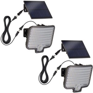 Oktaplex 2er Set Ede Solar Außenstrahler mit Bewegungsmelder Außen Warmweiß