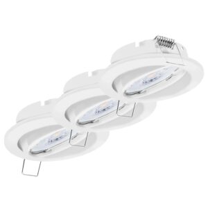 Oktaplex 3er Set Einbaustrahler Dijon inkl. LED Modul Warmweiß 1