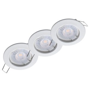 Oktaplex 3er Set Einbaustrahler Sedan 3-Stufen Dimmbar Warmweiß 3000K 380lm 4