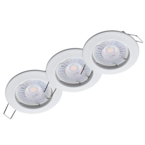 Oktaplex 3er Set Einbaustrahler Sedan Stufenlos Dimmbar Neutralweiß 4000K 370lm 4