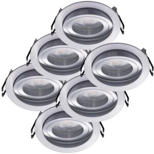 Oktaplex 6er Set Deckeneinbaustrahler Aluminium Lyon Schwenkbar 3000K Warmweiß 380lm 4
