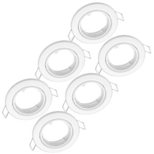 Oktaplex 6er Set Deckeneinbaustrahler Dijon Schwenkbar für LED-Module 50mm Spots Chrom