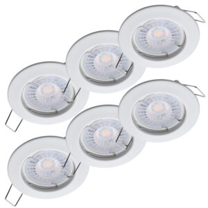 Oktaplex 6er Set Deckeneinbaustrahler Sedan inkl. LED-Module Neutralweiß 380lm 4
