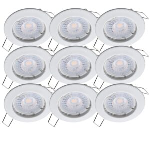 Oktaplex 9er Set Deckenstrahler Sedan inkl. LED-Module Warmweiß 380lm 4