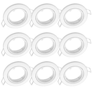 Oktaplex 9er Set Einbauleuchte Dijon Schwenkbar für 50mm LED-Module Deckenspot Chrom