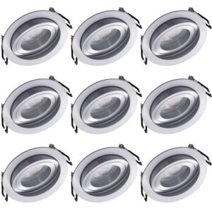 Oktaplex 9er Set Einbaustrahler Aluminium Lyon Schwenkbar 3-Step Dimmbar 2700K Warmweiß 380lm 4