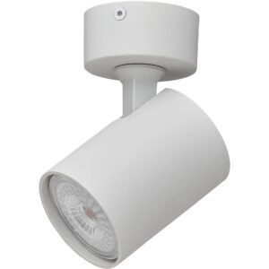Oktaplex Bora Alu Deckenstrahler inkl. 3-Step Dimmbar GU10 Leuchtmittel Warmweiß Schwenkbar 1-flammig Weiß